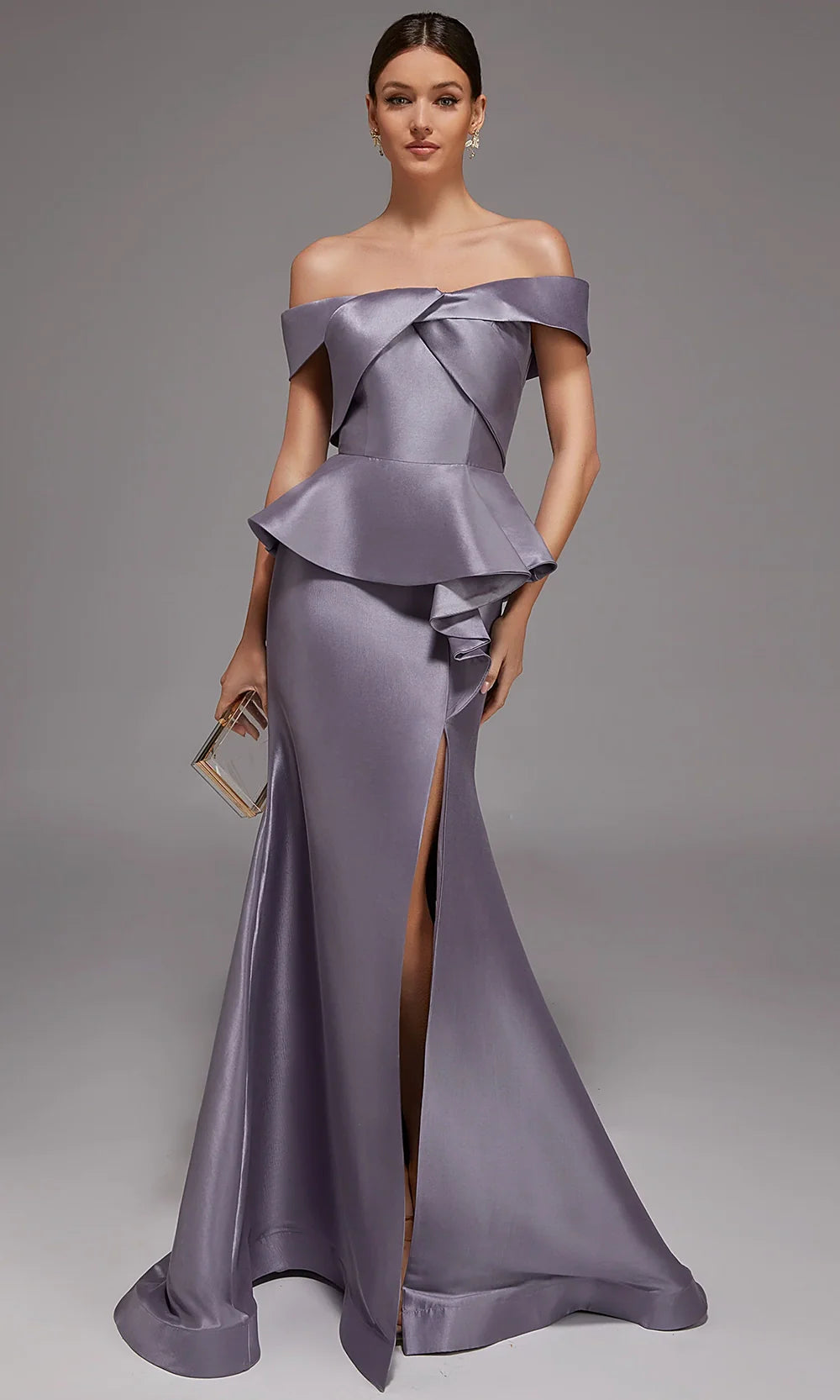 Alyce Paris 27827 - Elegant Slit Skirt Peplum Evening Dress Mother of the Bride Dresses