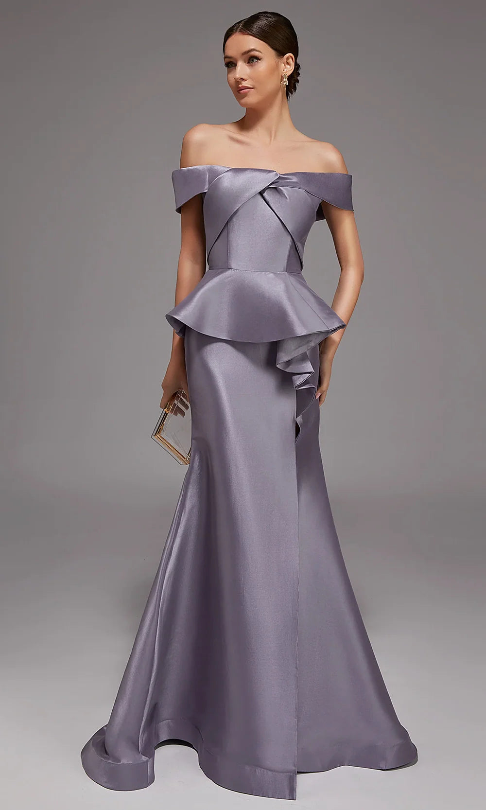 Alyce Paris 27827 - Elegant Slit Skirt Peplum Evening Dress Mother of the Bride Dresses