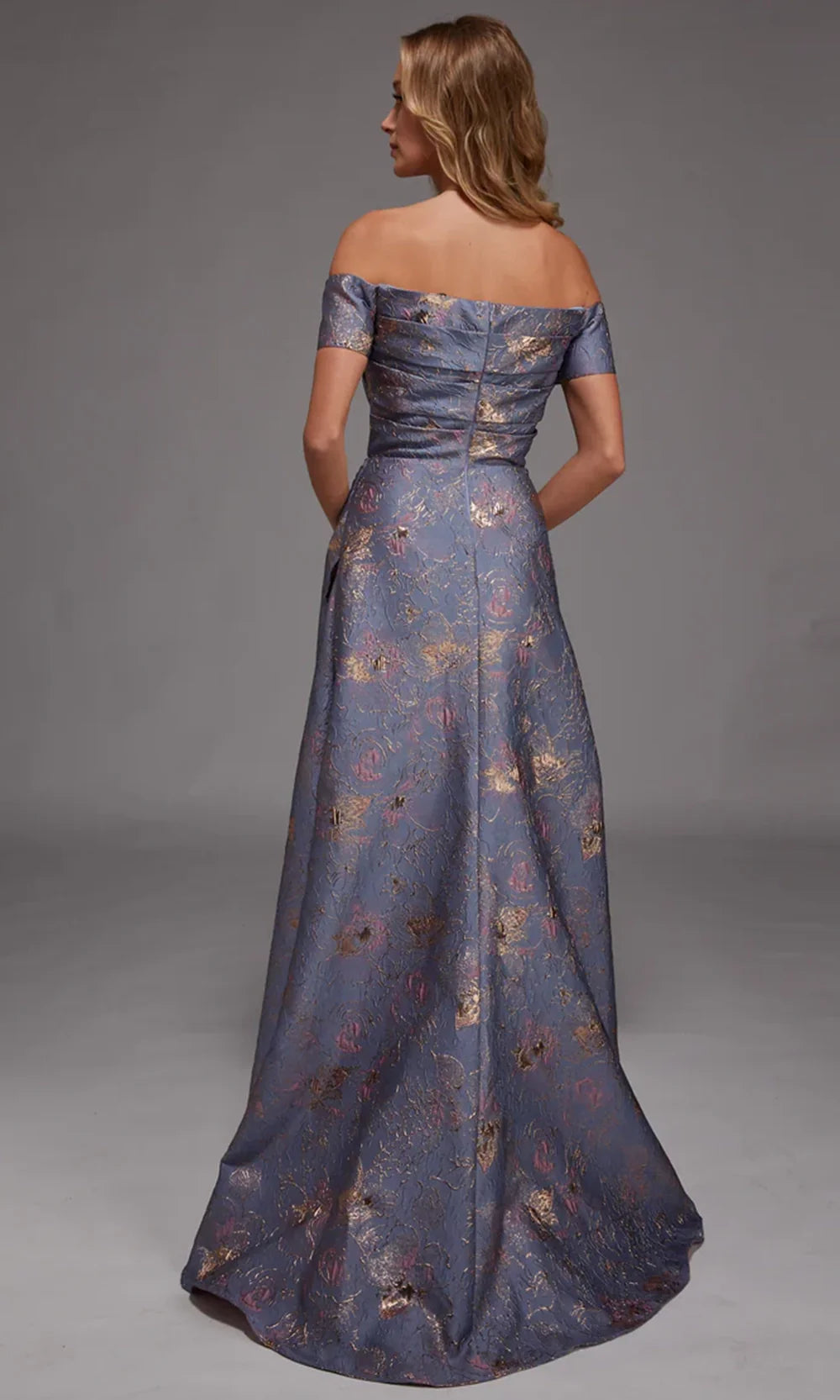 Alyce Paris 27828 - Jacquard Off-Shoulder Gown