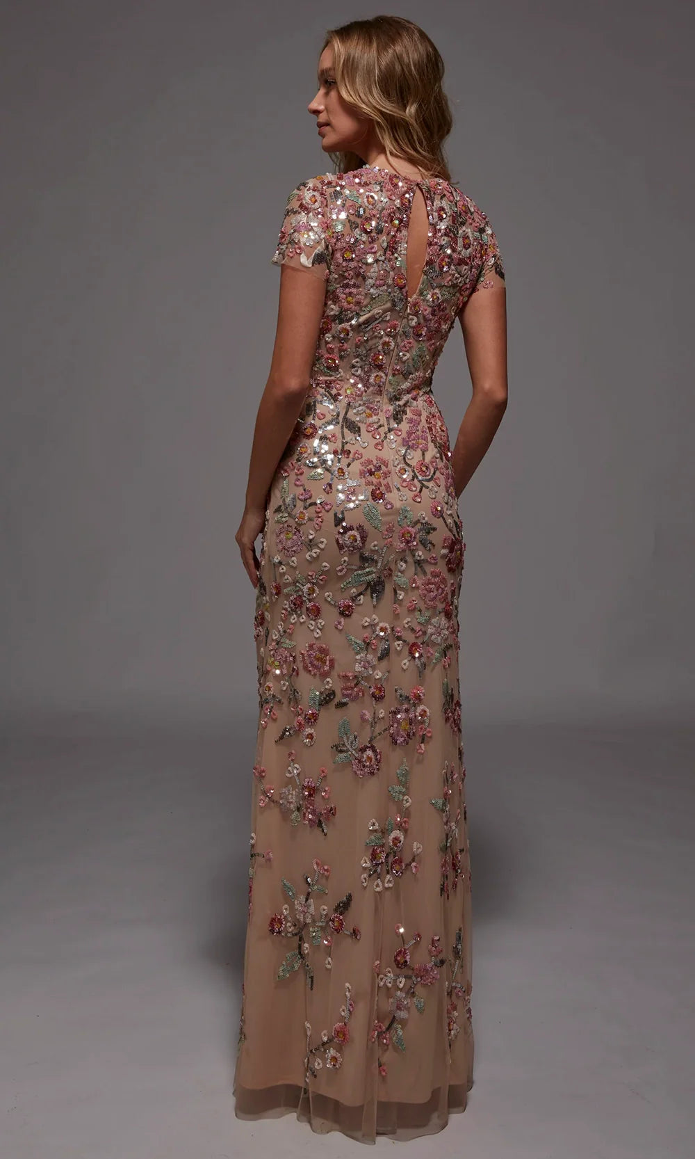 Alyce Paris 27847 - Elegant fitted gown with floral beadwork Formal Gowns