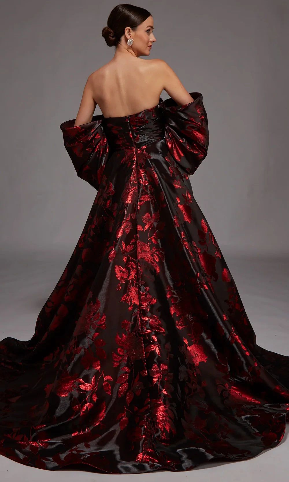 Alyce Paris 27862 - Floral Jacquard Ball Gown with Train Ball Gowns