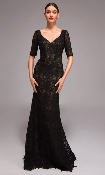 Alyce Paris 27871 - Lace Short Sleeve V-Back Gown Mother of the Bride Dresses