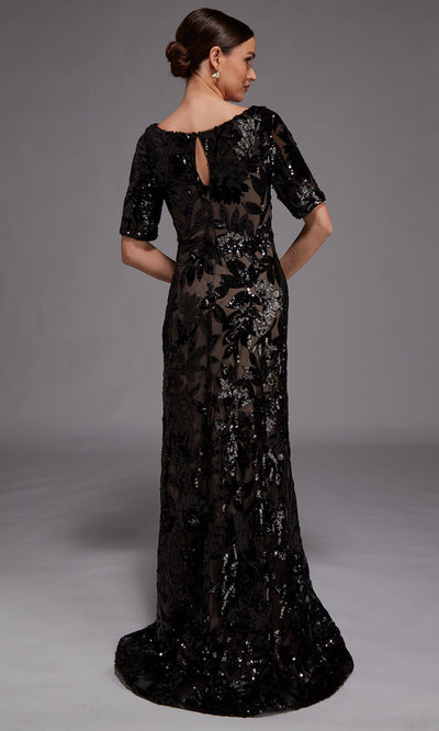 Alyce Paris 27876 - Keyhole Back Sequin Ornate Evening Gown Mother of the Bride Dresses