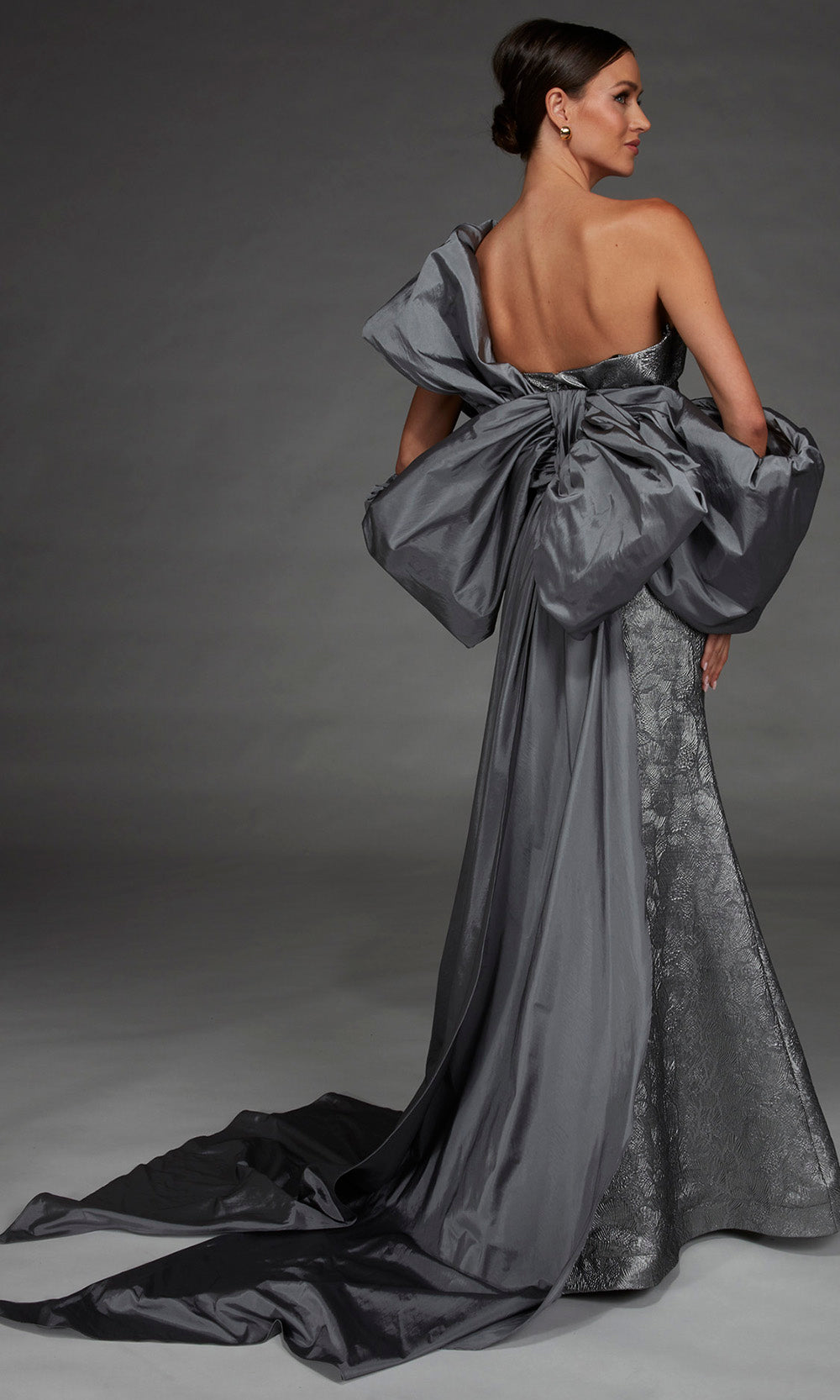 Alyce Paris 27881 - Strapless Textured Mermaid Long Gown Special Occasion Dress in Silver  