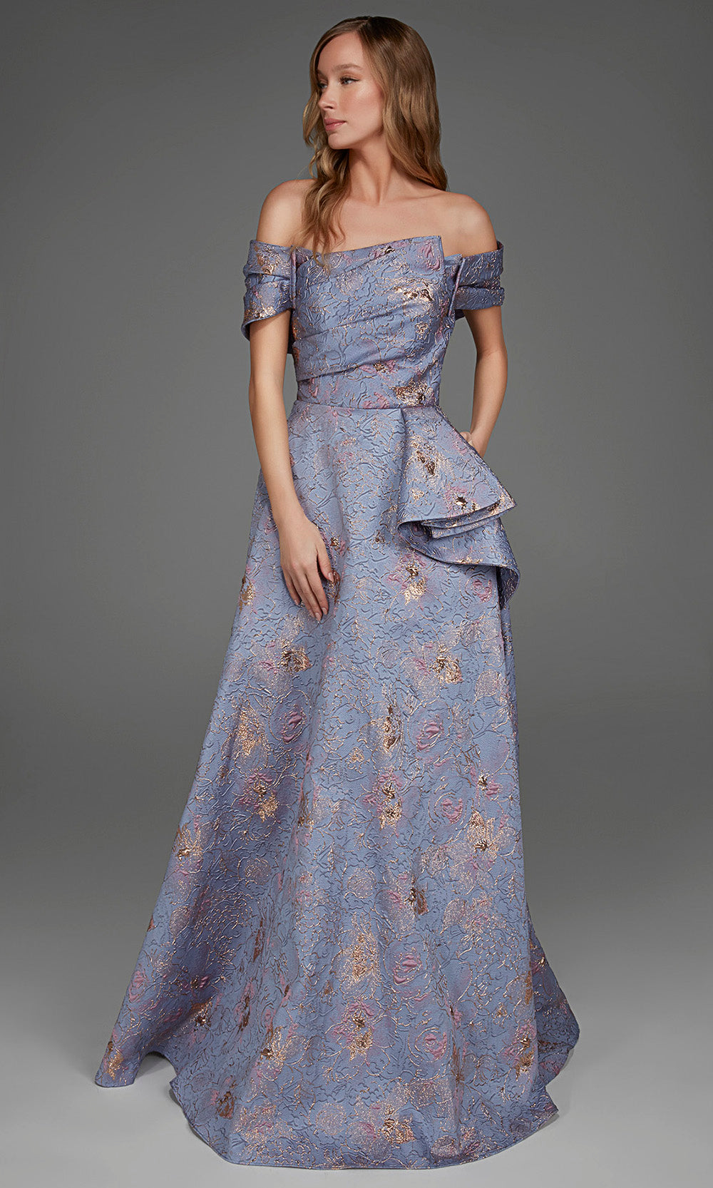 Alyce Paris 27893 - Strapless Textured Evening Gown Mother of the Bride Dresses in Purple  