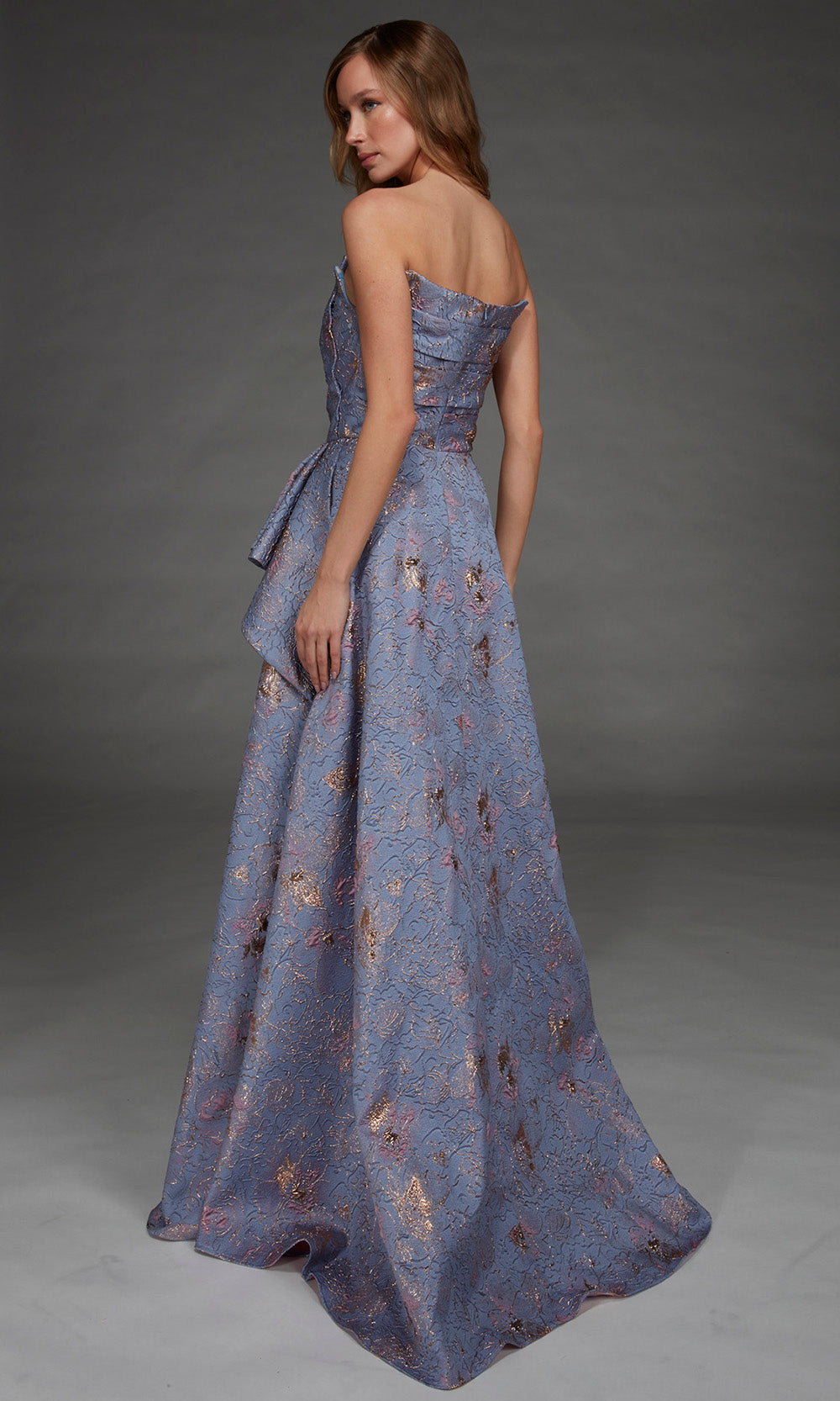 Alyce Paris 27893 - Strapless Textured Evening Gown Mother of the Bride Dresses in Purple  