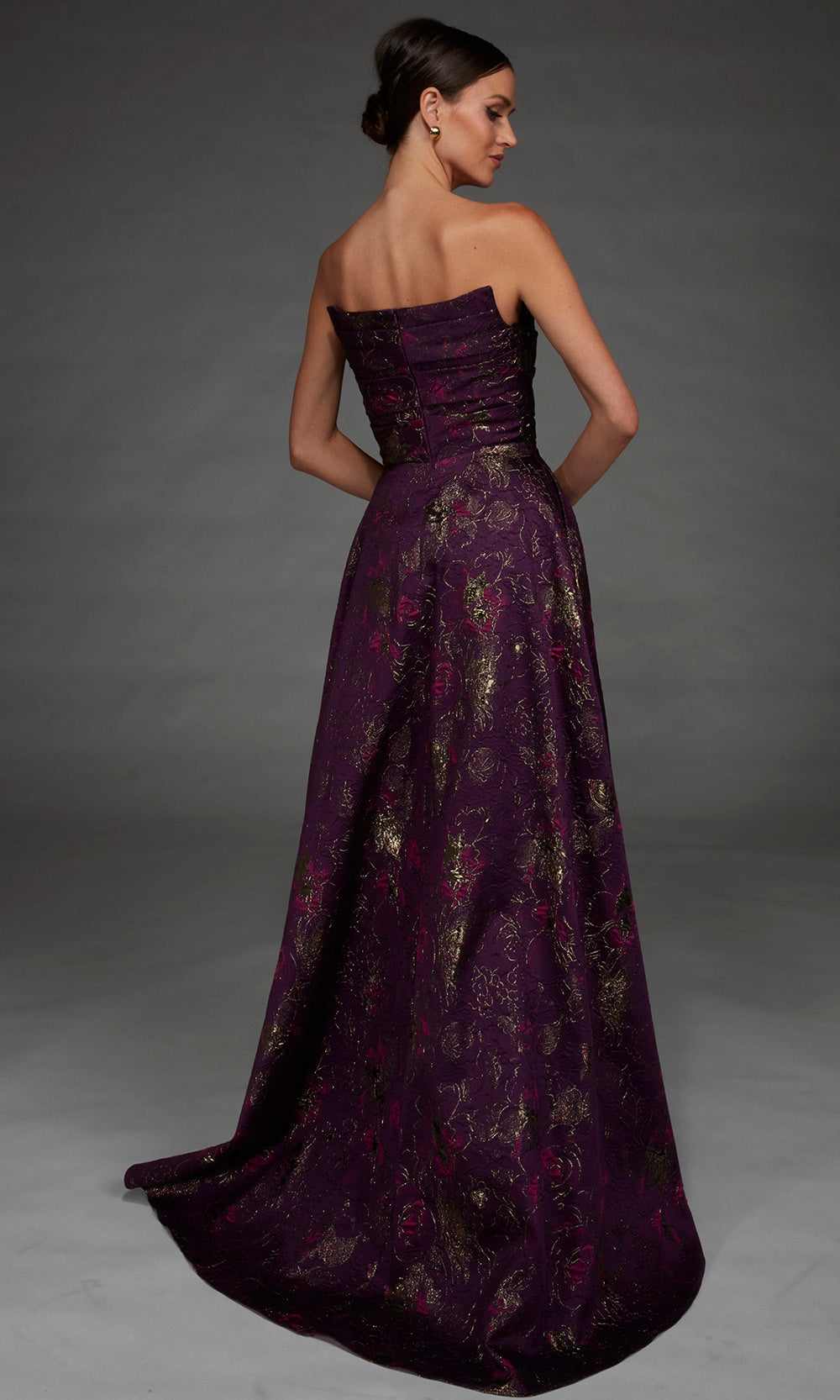 Alyce Paris 27893 - Strapless Textured Evening Gown Mother of the Bride Dresses in Purple  