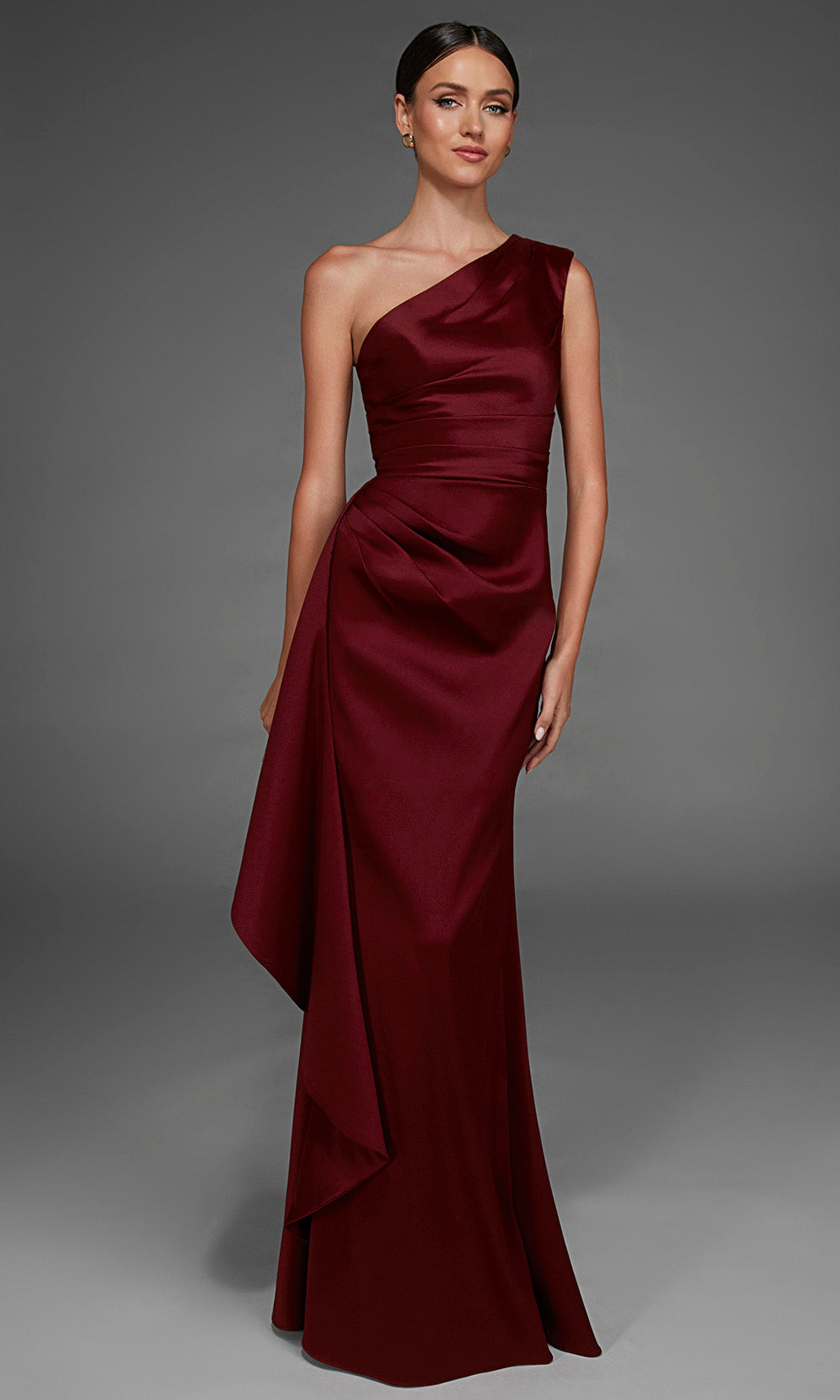Alyce Paris 27913 - Sleeveless Asymmetric Fitted Gown Special Occasion Dress in In Red 