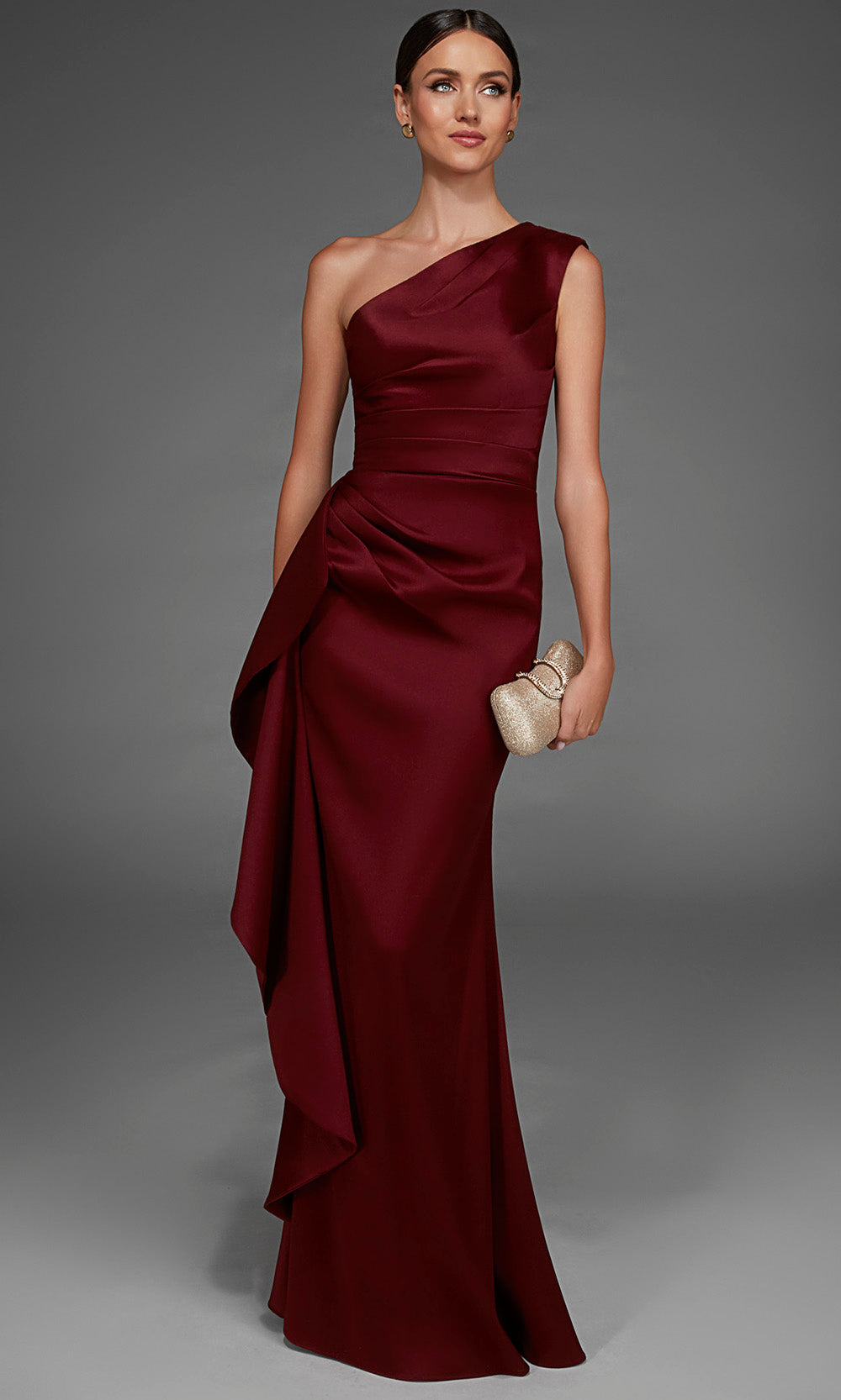 Alyce Paris 27913 - Sleeveless Asymmetric Fitted Gown Special Occasion Dress in In Red 
