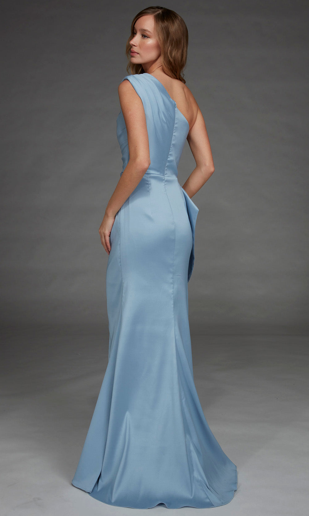 Alyce Paris 27913 - Sleeveless Asymmetric Fitted Gown Special Occasion Dress in In Blue 