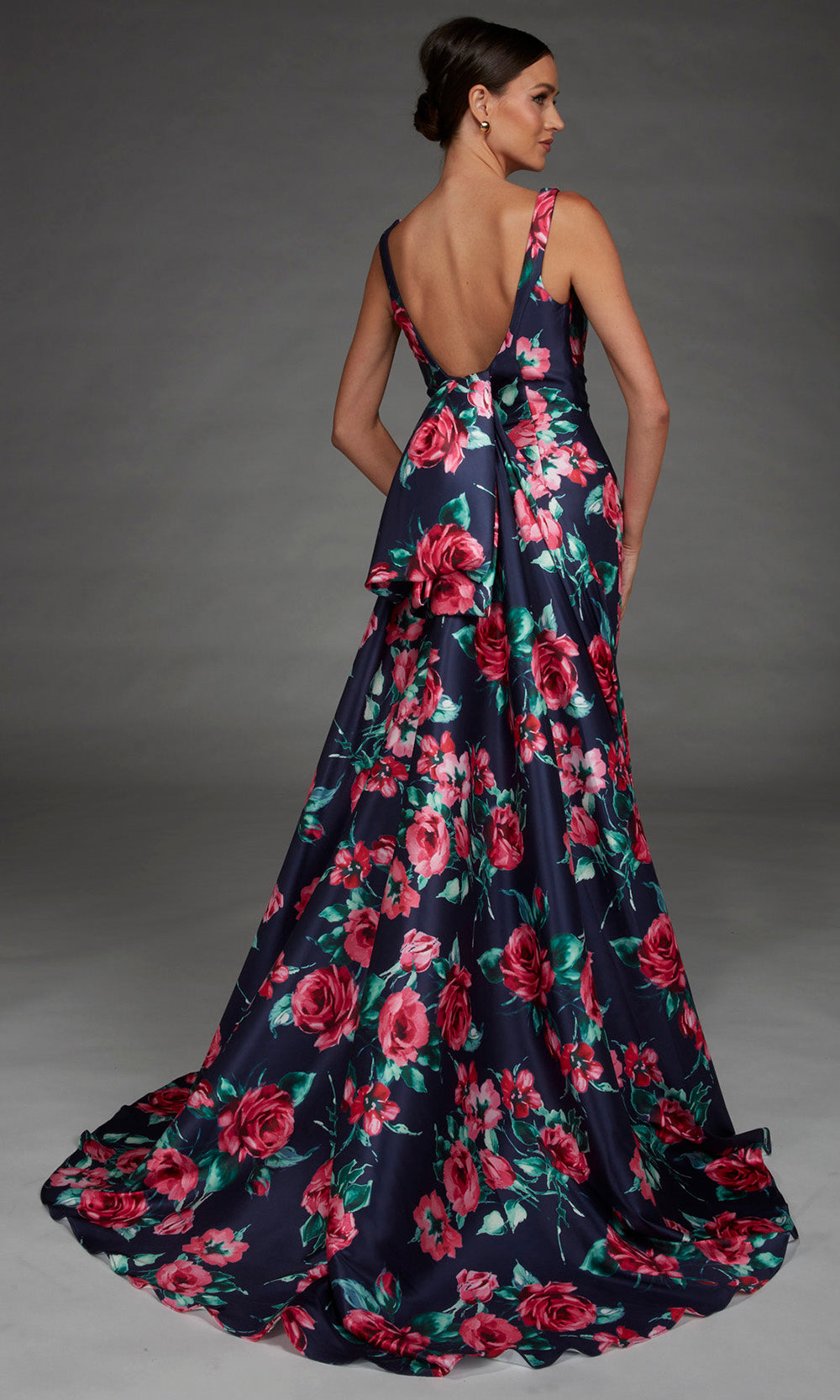 Alyce Paris 27917 - Sleeveless Floral Mermaid Gown with Overskirt Evening Dresses in Blue  