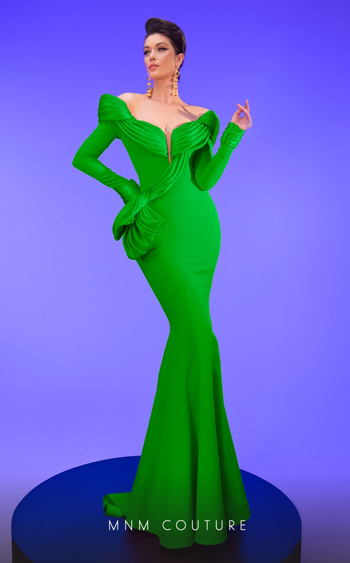 MNM COUTURE 2791 - Crepe Mermaid Gown