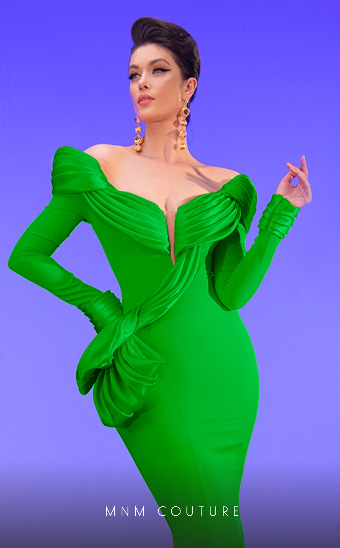 MNM COUTURE 2791 - Crepe Mermaid Gown