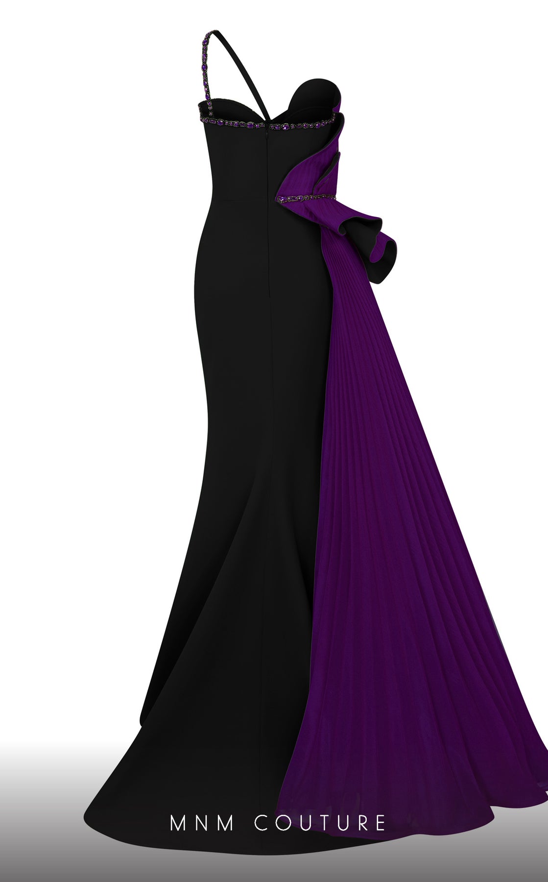 MNM COUTURE 2796 - Floral Accent Gown