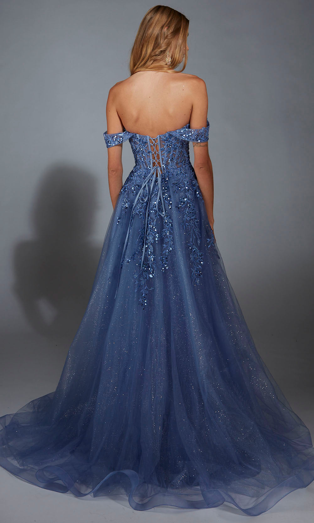 Aerie Couture 284 - Floral Applique Corset Evening Dress Prom Dresses