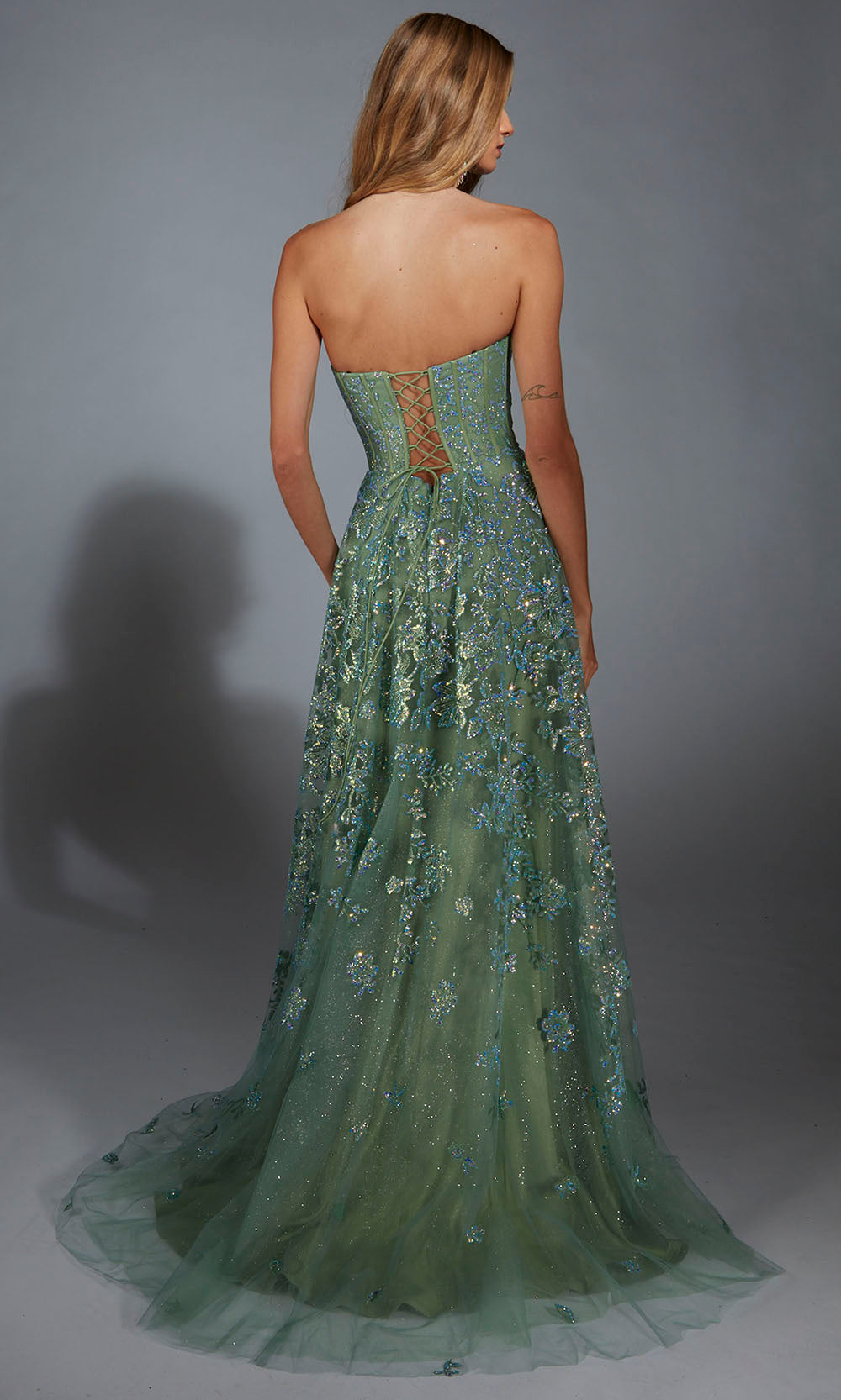Aerie Couture 288 - High Slit Layered Evening Dress Prom Dresses
