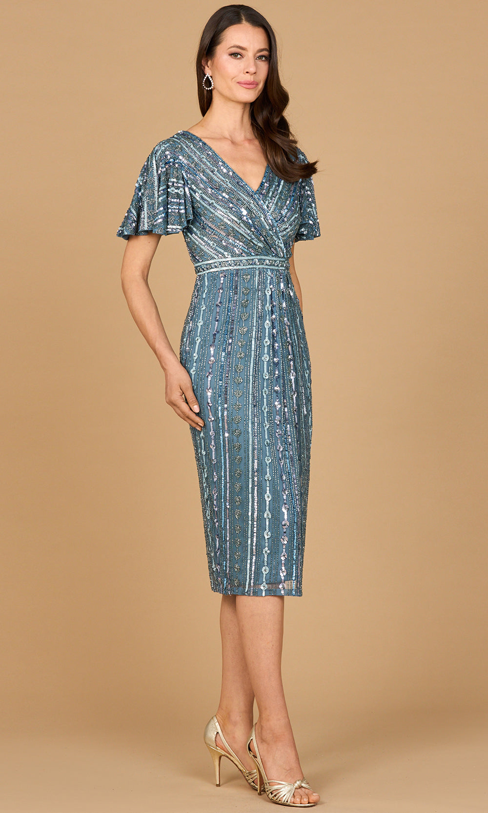 brown pinafore dress Sage Cord Pinafore Dress main image 0