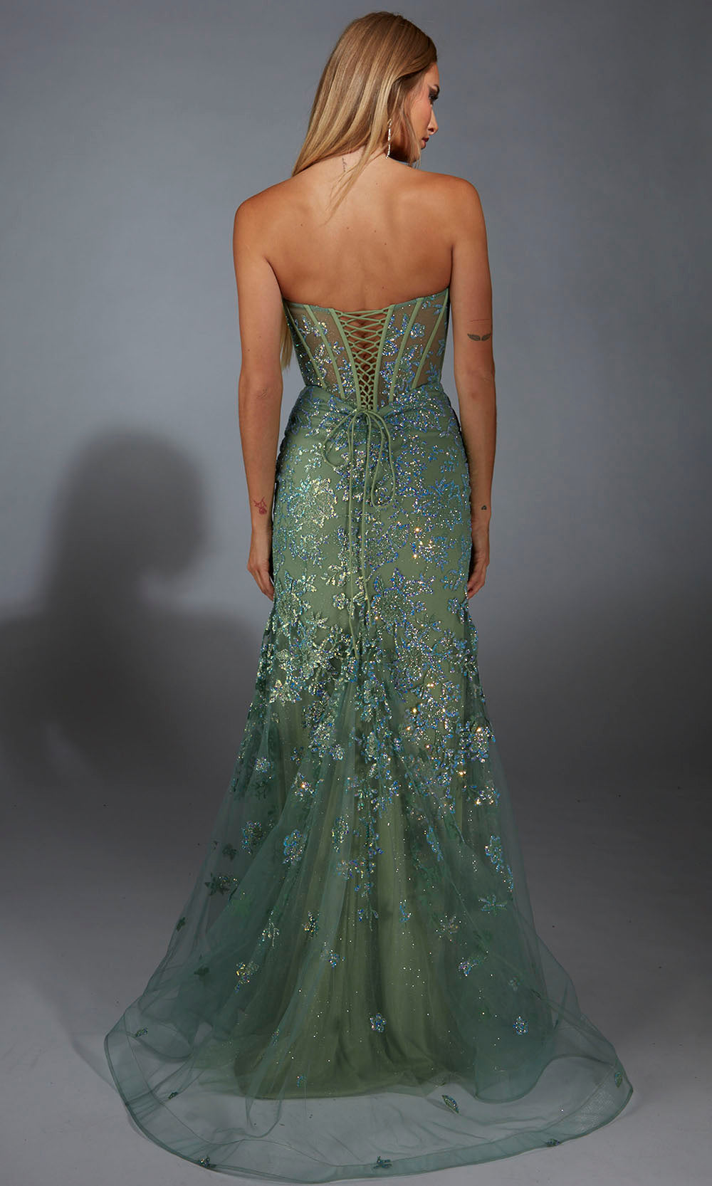 Aerie Couture 289 - Long Glitter Tulle/Sequins Mermaid Dress