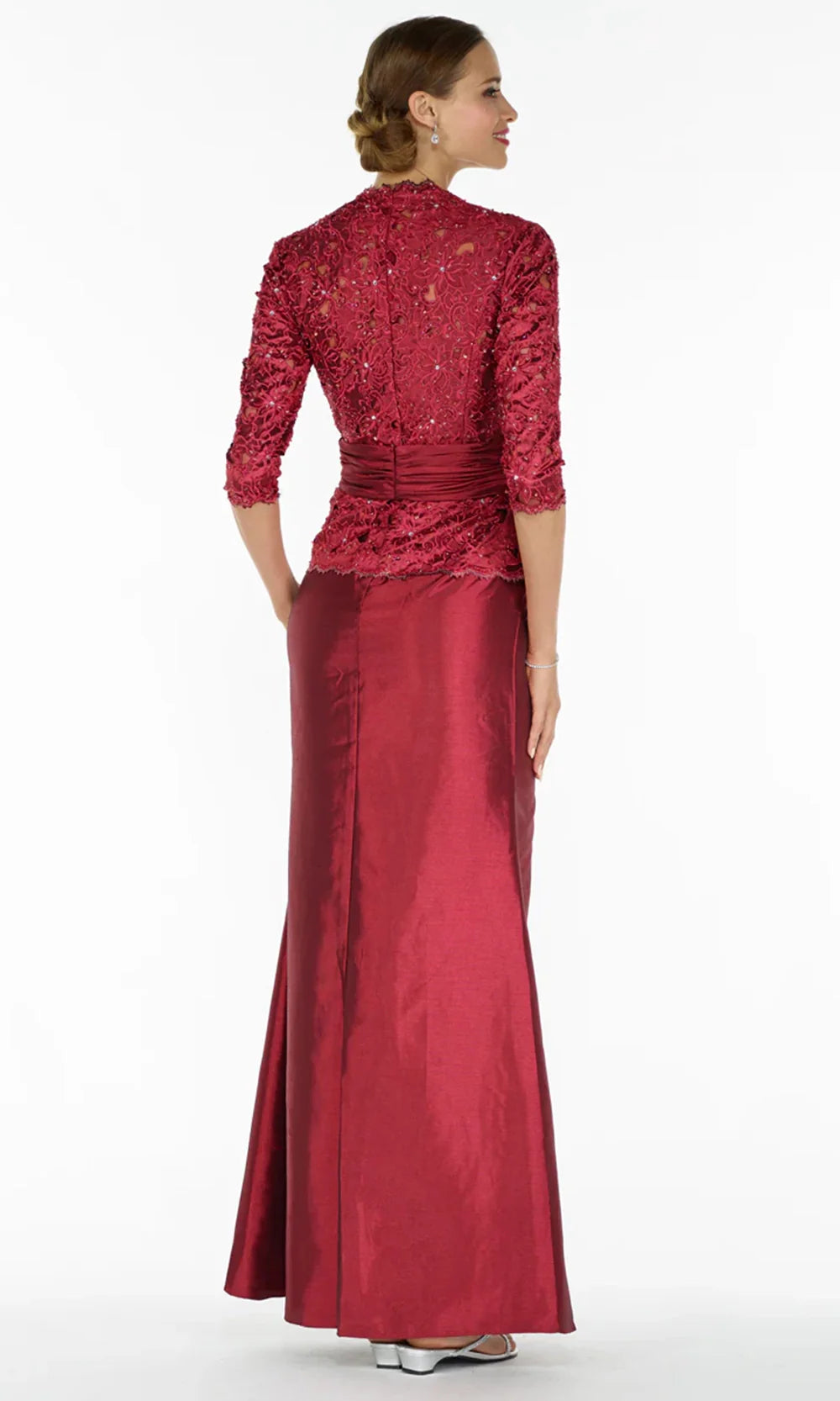 Alyce Paris 29143 - Three Quarter Sleeve Lace Evening Gown Mother of the Bride Dresses
