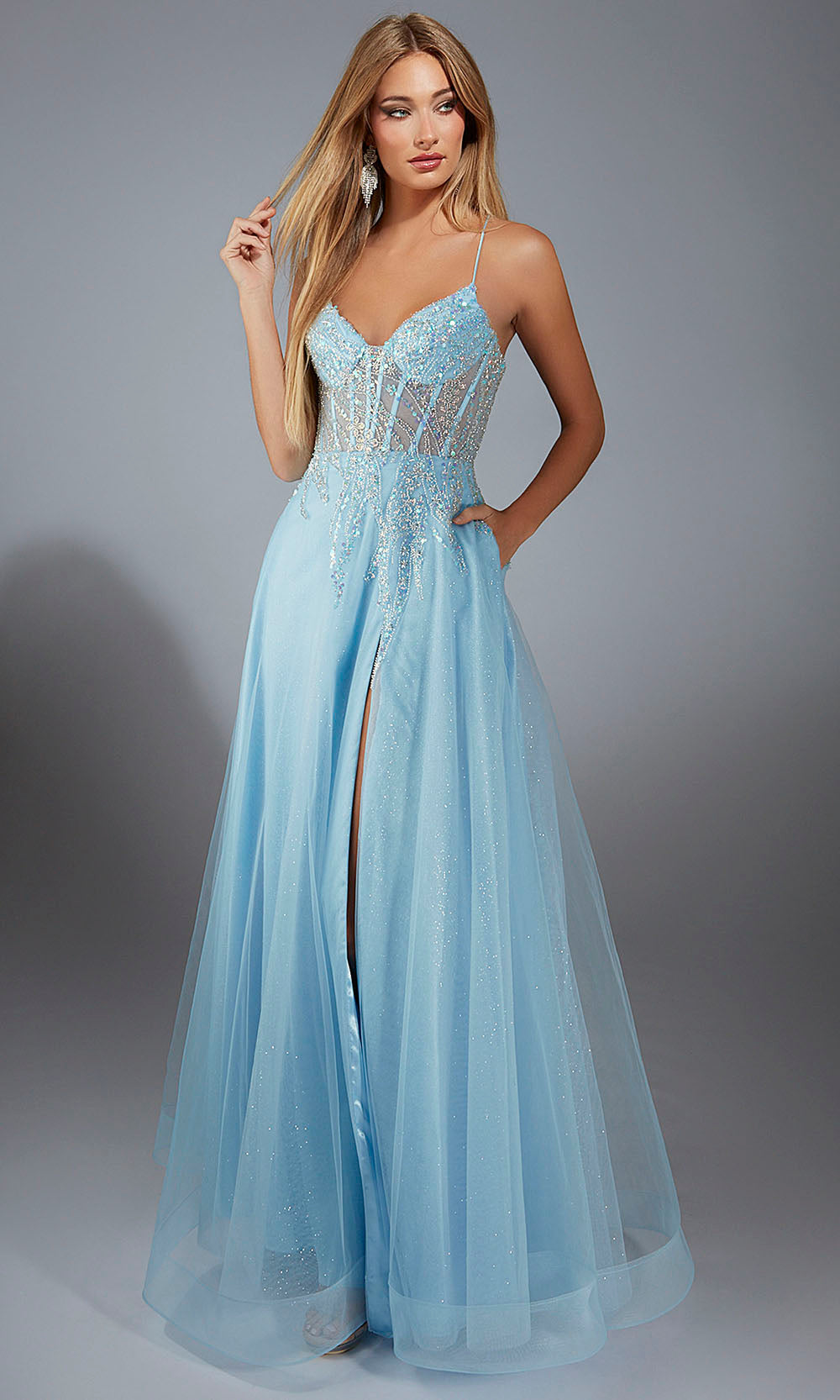 Aerie Couture 292 - Glitter Tulle Corset Evening Dress Prom Dresses