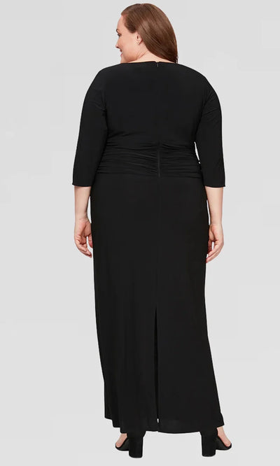 S.L. Fashions 9435172 - Scoop Neck Column Gown with Back Slit Mother of the Bride Dresses