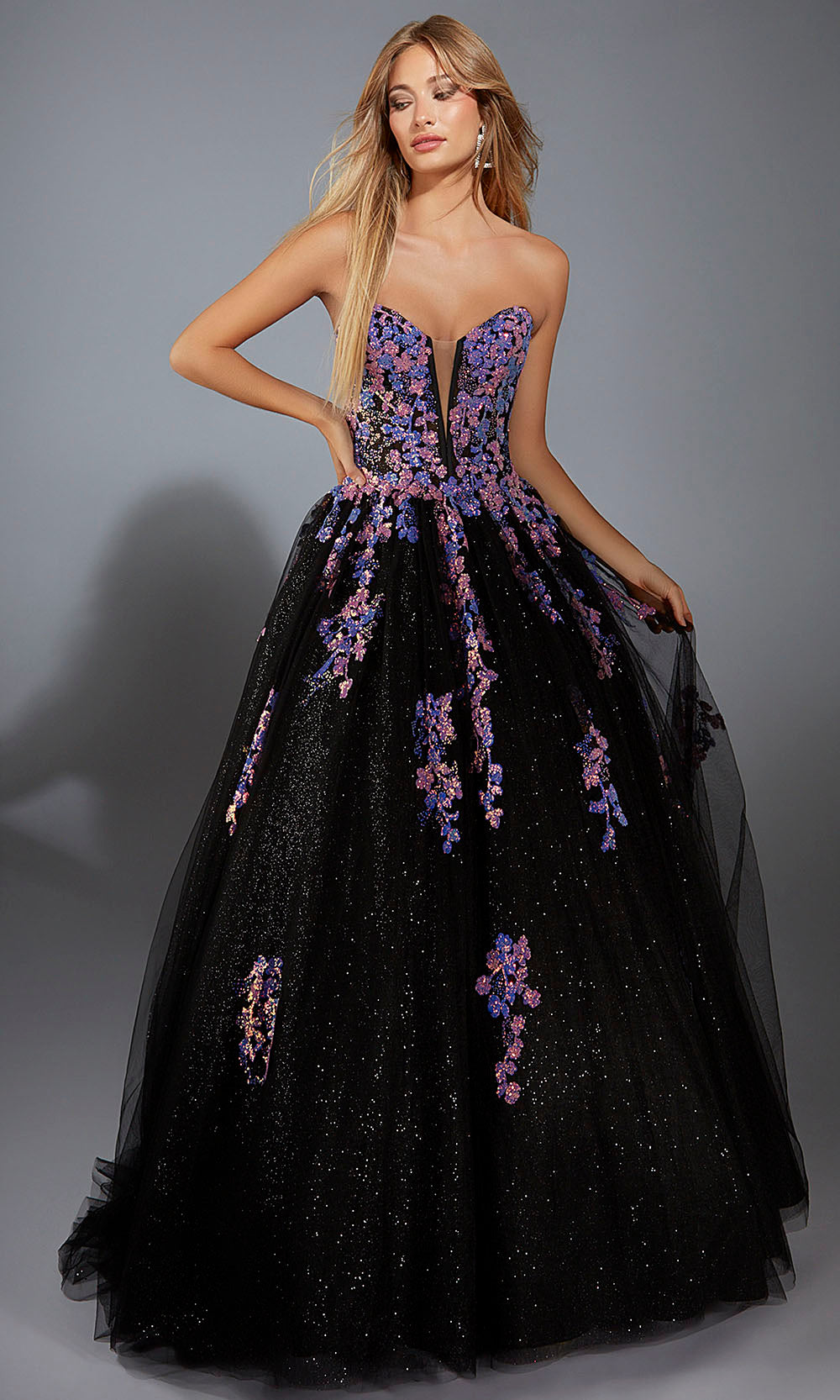 Aerie Couture 297 - Strapless Glitter Skirt Gown Prom Dresses