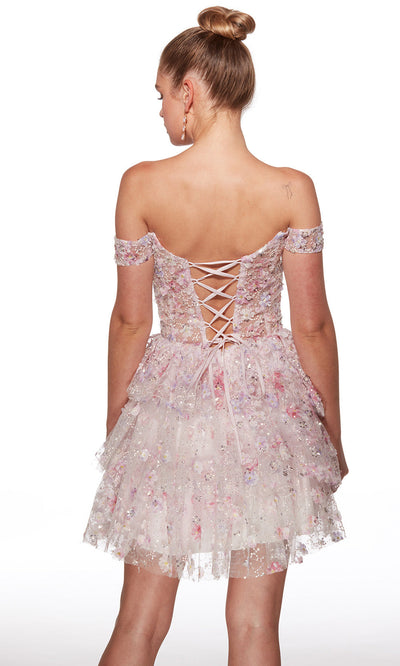 Alyce Paris 30004 - 3D Floral Accent Sweetheart Short Dress Cocktail Dresses