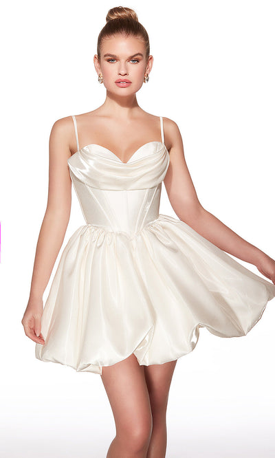 Alyce Paris 30013 - Beaded Corset Sleeveless Dress with Ruffles Cocktail Dresses