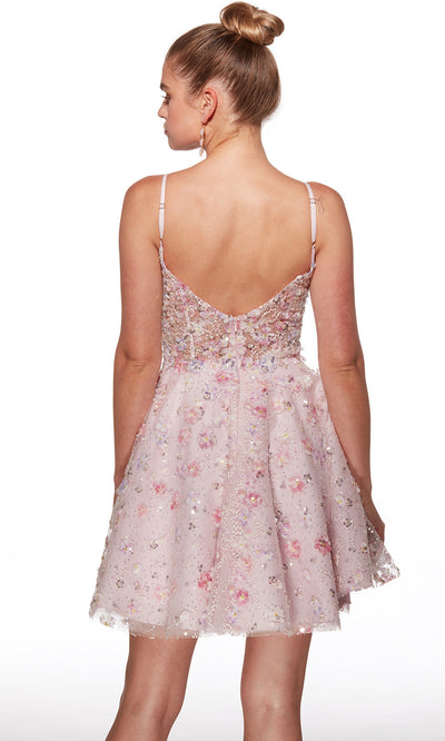 Alyce Paris 30017 - Multicolor Floral Applique Sleeveless Dress Cocktail Dresses
