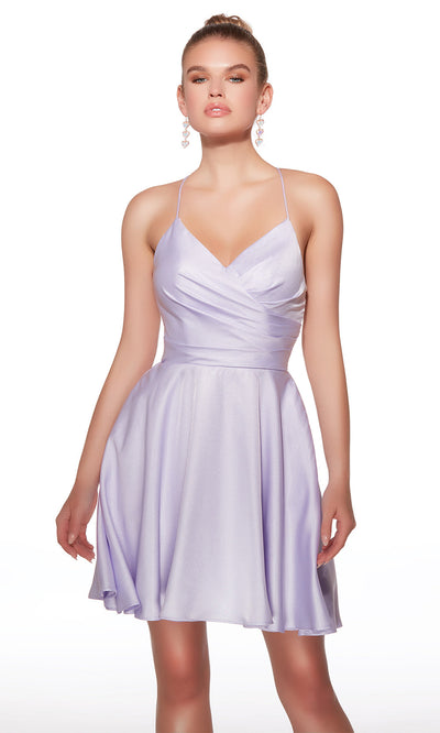 Alyce Paris 30056 - Scoop Floral Print A-Line Dress Homecoming Dresses