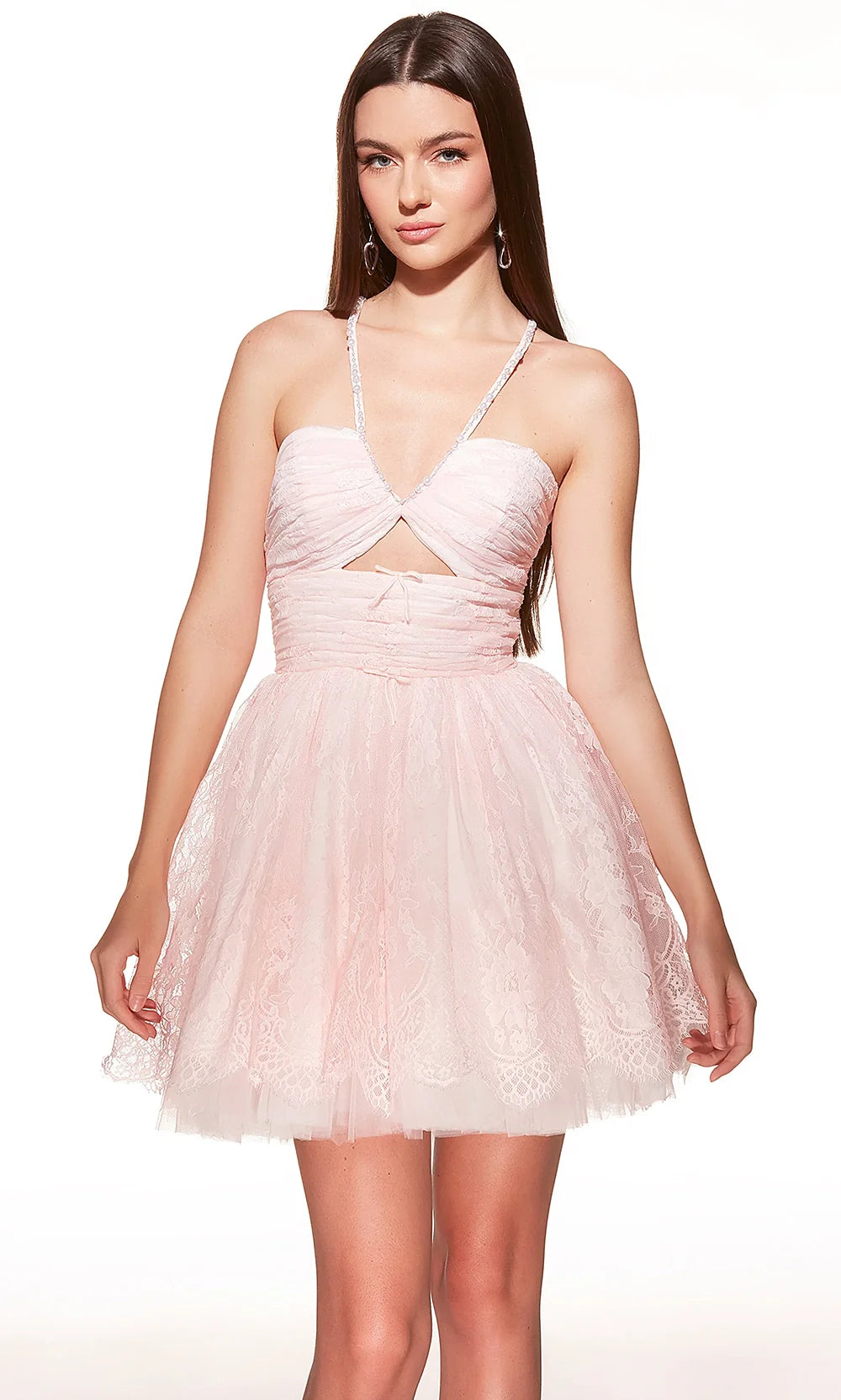 Alyce Paris 30030 - Crisscross Strap Lace Party Dress Cocktail Dresses