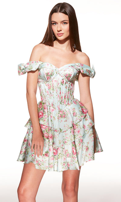 Alyce Paris 30037 - Sweetheart Corset Tiered Party Dress Homecoming Dresses