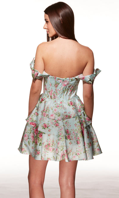 Alyce Paris 30037 - Sweetheart Corset Tiered Party Dress Homecoming Dresses