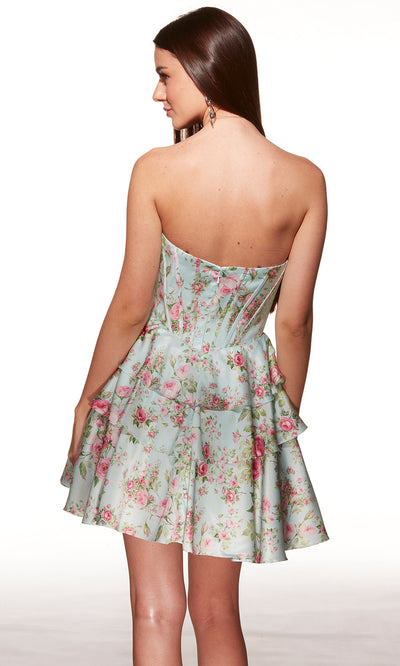 Alyce Paris 30037 - Sweetheart Corset Tiered Party Dress Homecoming Dresses
