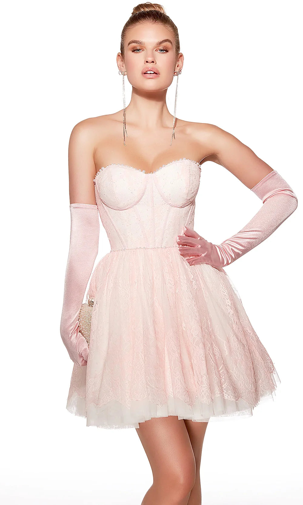 Alyce Paris 30041 - Short Lace Fit and Flare Party Dress Cocktail Dresses