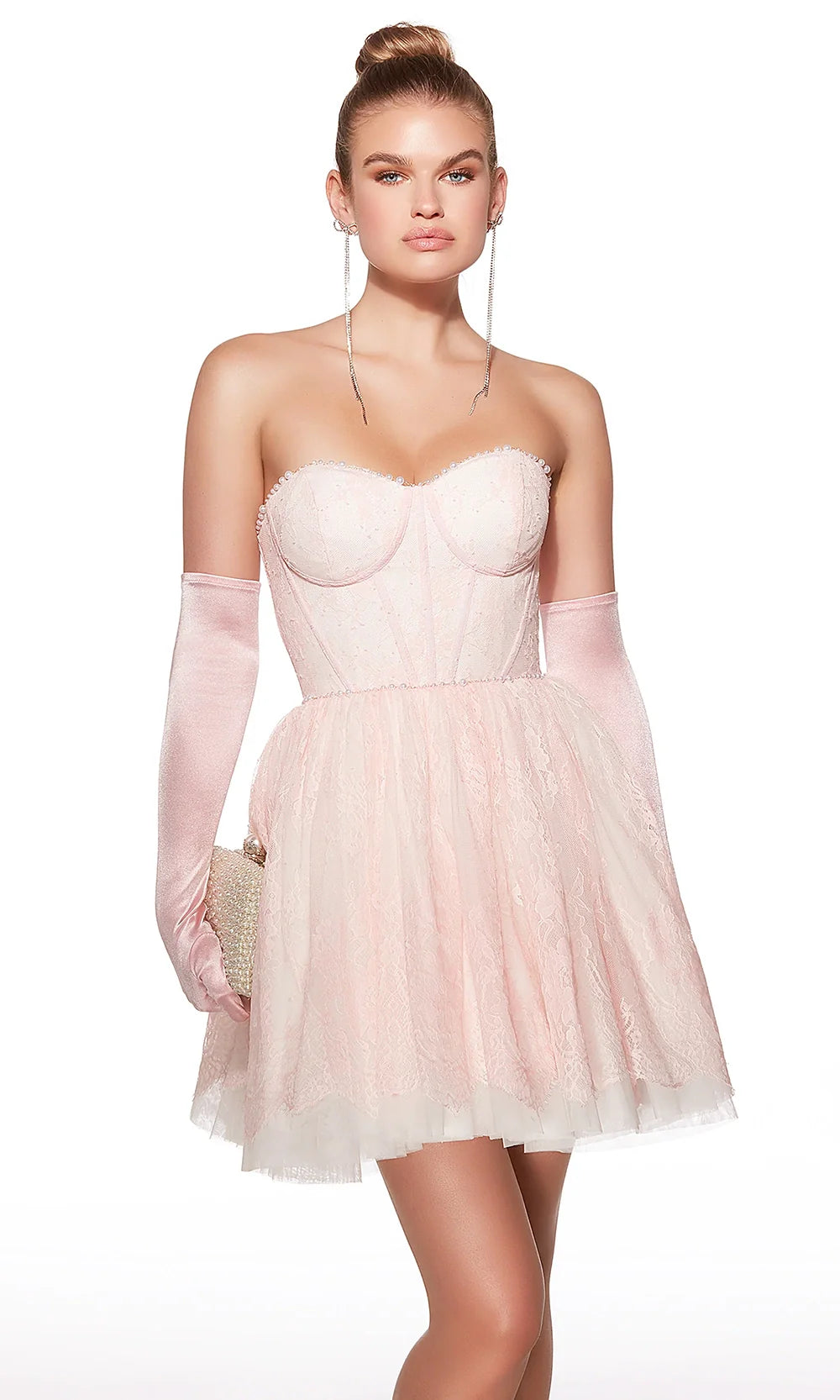 Alyce Paris 30041 - Short Lace Fit and Flare Party Dress Cocktail Dresses