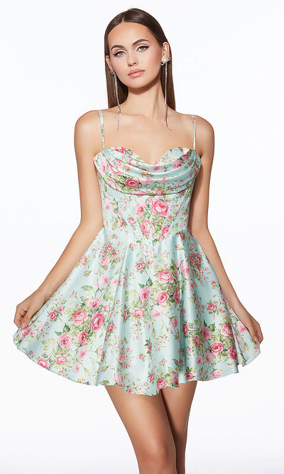 Alyce Paris 30047 - Spaghetti Strap Corset Top A-line Dress Cocktail Dresses