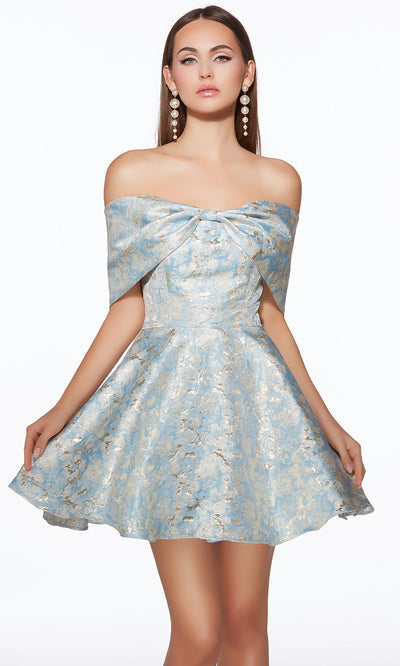 Alyce Paris 30048 - Cold Shoulder Ruffle Tiered Mini Dress Cocktail Dresses