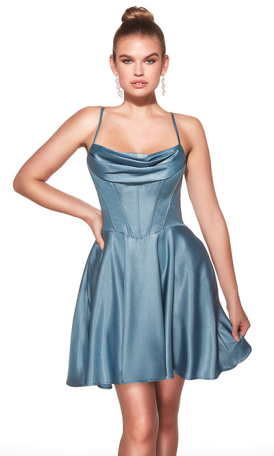 Alyce Paris 30051 - Strappy Open Back Simple A-line Dress Cocktail Dresses
