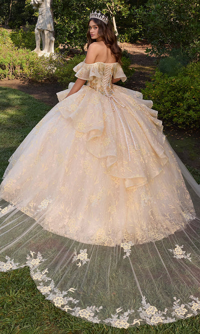 Ashley Lauren 30102 - Beaded Fringe Sweetheart Ruffle Gown Ball Gowns