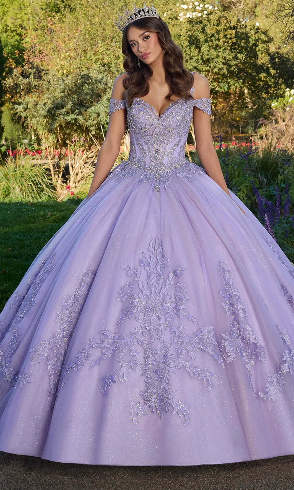 Ashley Lauren 30106 - Cold Shoulder Basque Waist Ballgown with Bolero Quinceanera Dresses