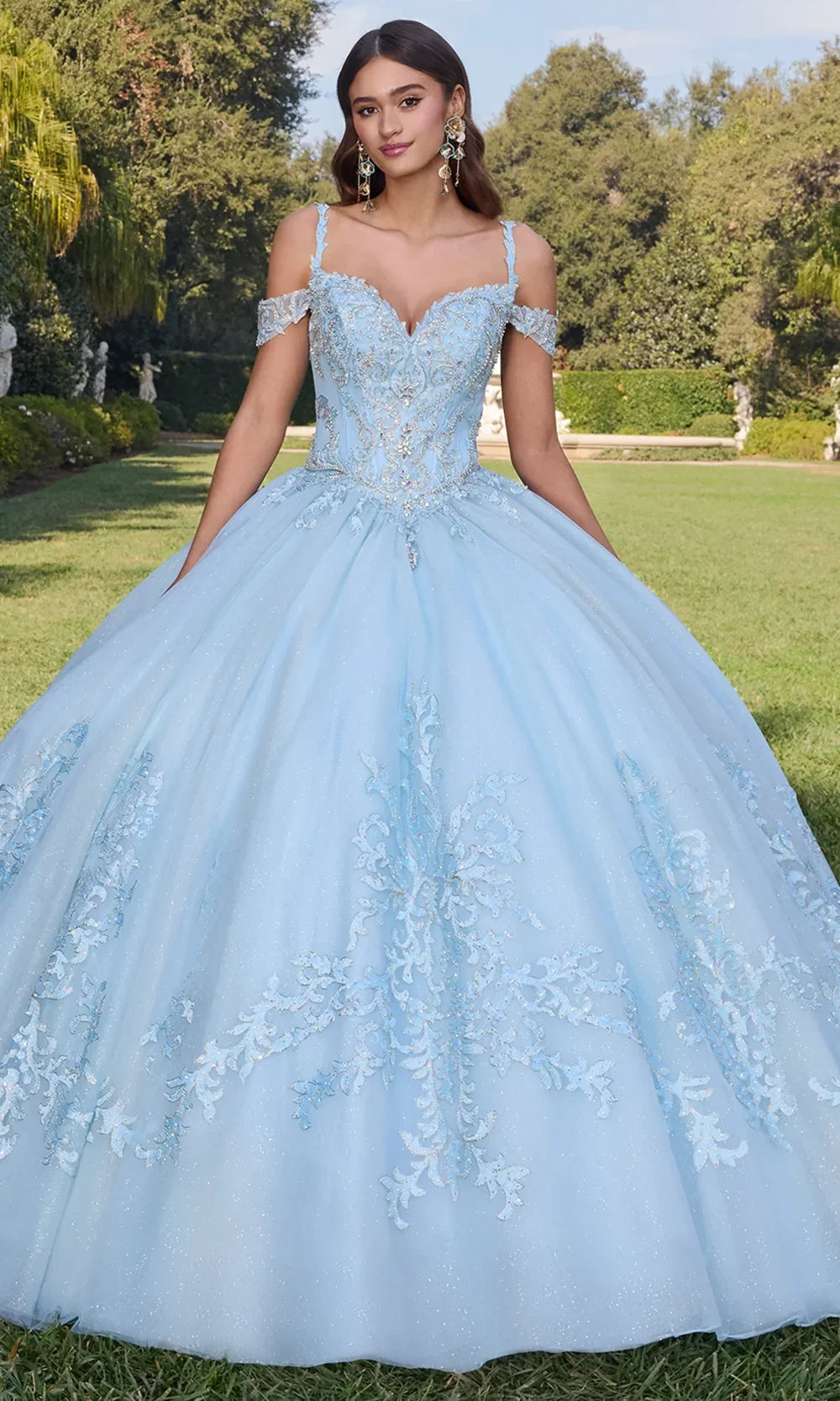 Ashley Lauren 30106 - Cold Shoulder Basque Waist Ballgown with Bolero Quinceanera Dresses