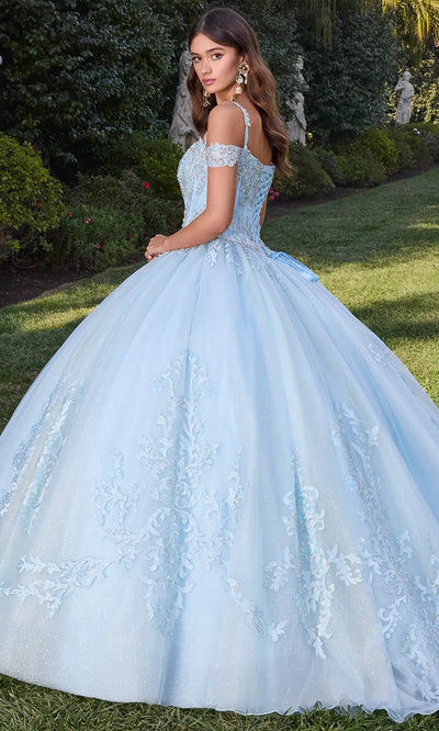 Ashley Lauren 30106 - Cold Shoulder Basque Waist Ballgown with Bolero Quinceanera Dresses