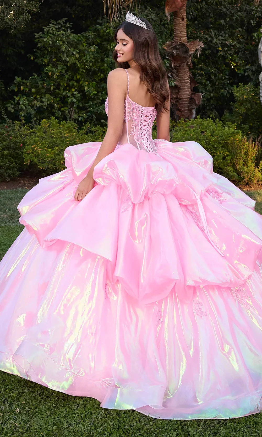 Ashley Lauren 30115 - Spaghetti Strap Beaded Applique Ballgown Quinceanera Dresses
