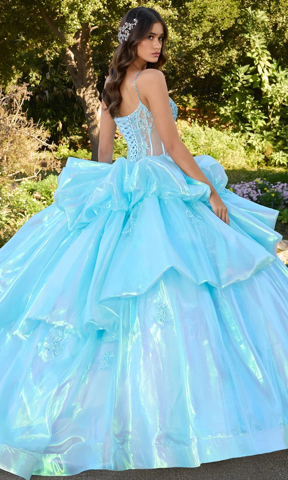 Ashley Lauren 30115 - Spaghetti Strap Beaded Applique Ballgown Quinceanera Dresses