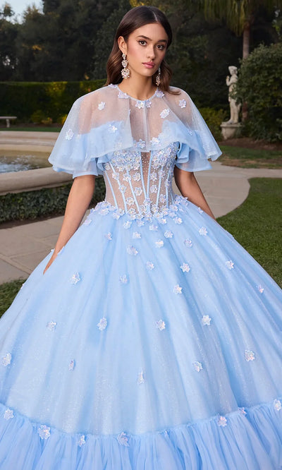 Ashley Lauren 30118 - 3D Flowers Ruffled Off Shoulder Ballgown Ball Gowns