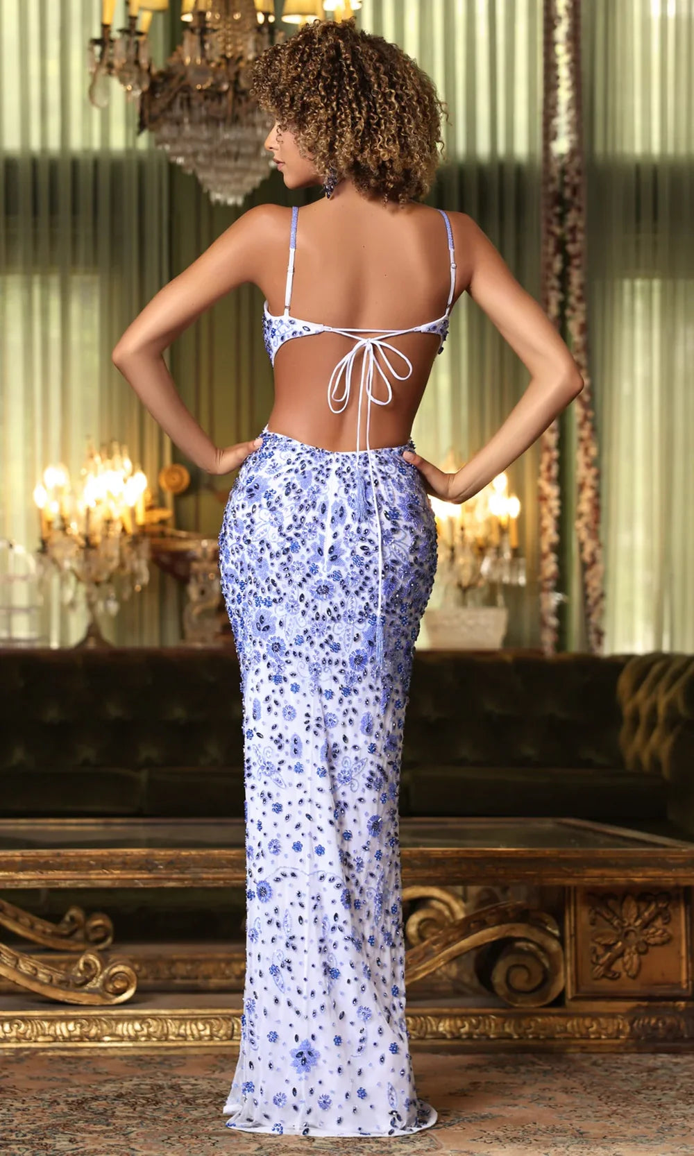 Chandalier 30235CRS - Plunging Neckline Evening Dress Prom Dresses