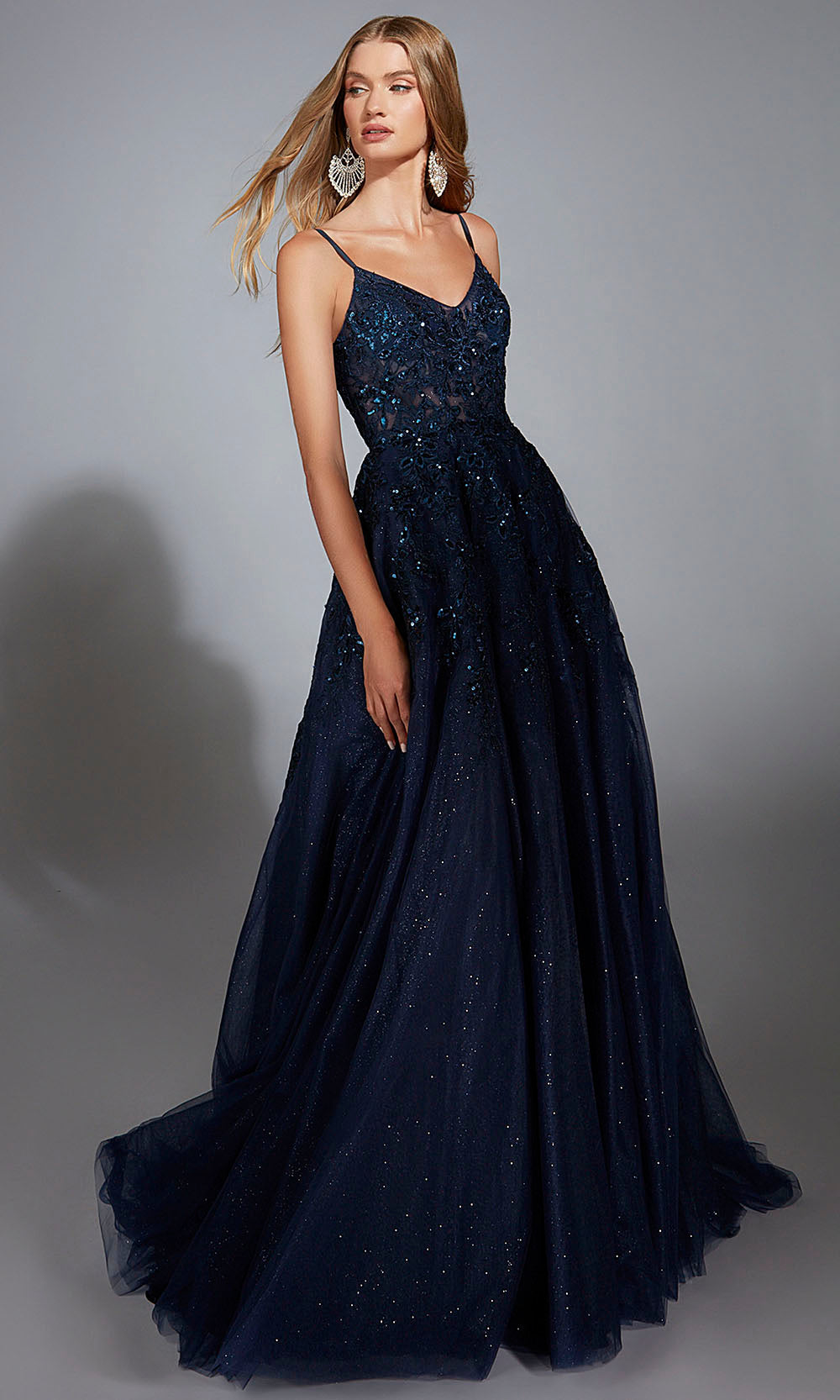 Aerie Couture 302 - Sparkle Illusion A Line Dress Prom Dresses