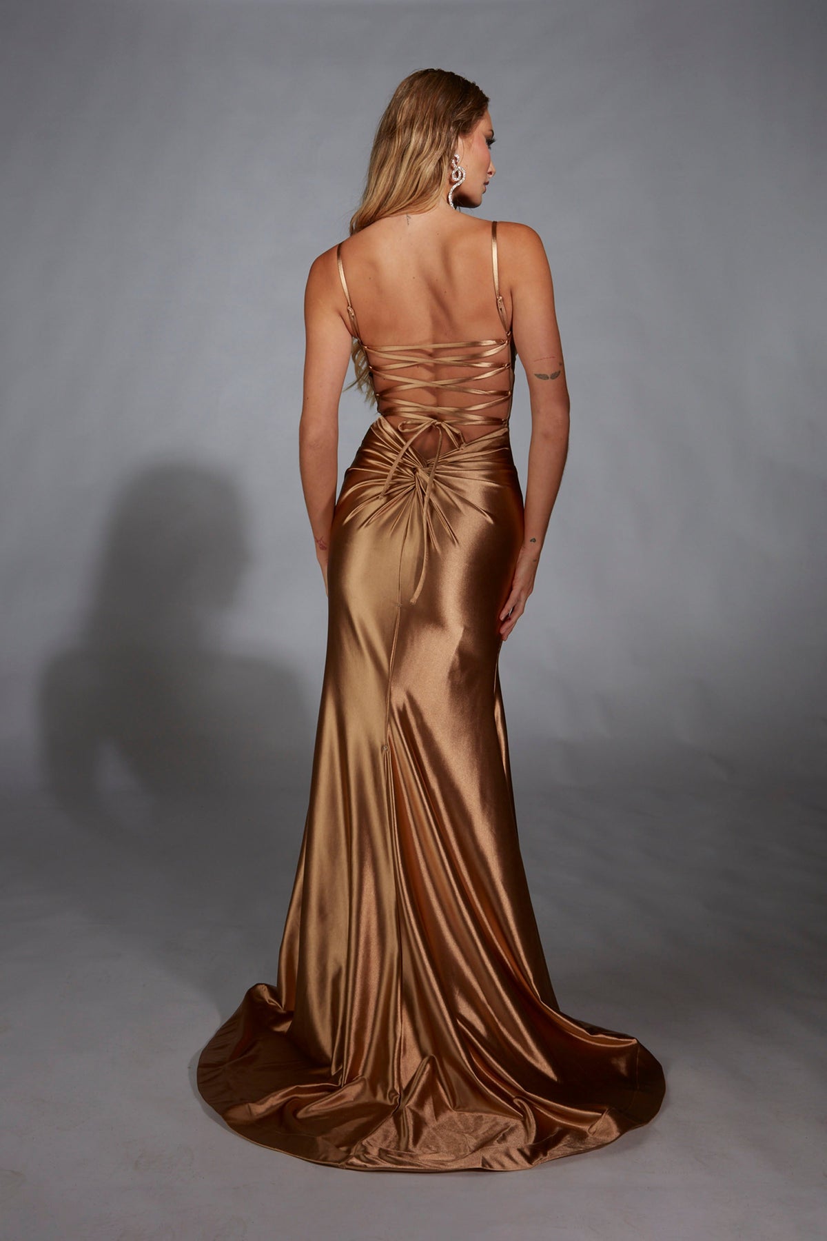 Aerie Couture 306 - Long Stretch Satin Trumpet Dress