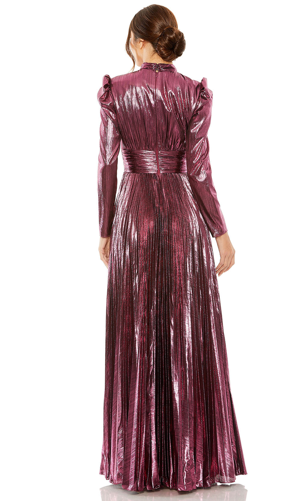 Ieena Duggal 30758 - Metallic Puff Sleeve Evening Gown Special Occasion Dresses